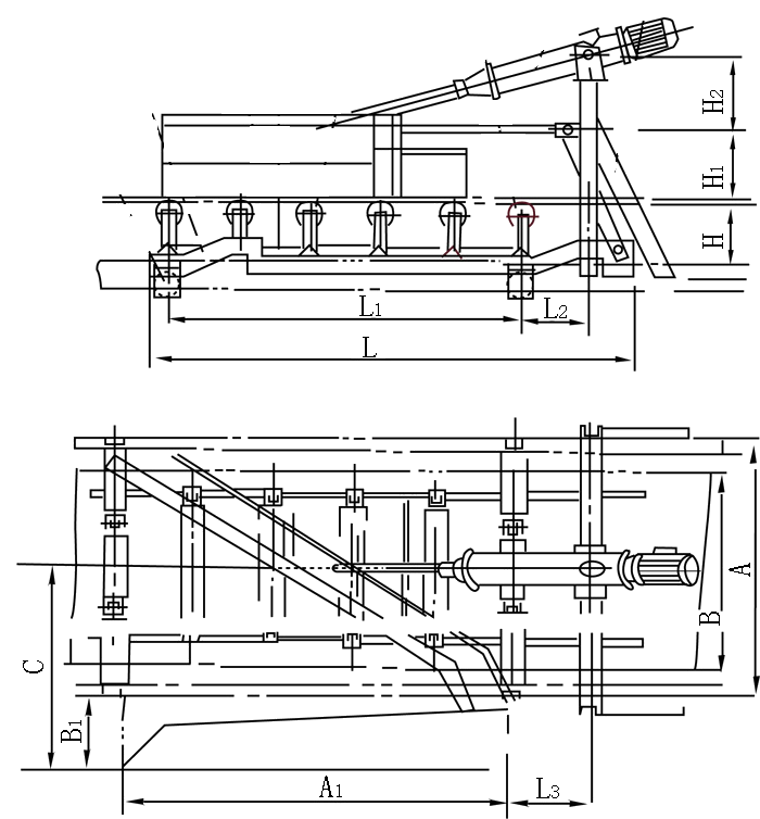 電液動犁式卸料器 電液動犁式卸料器